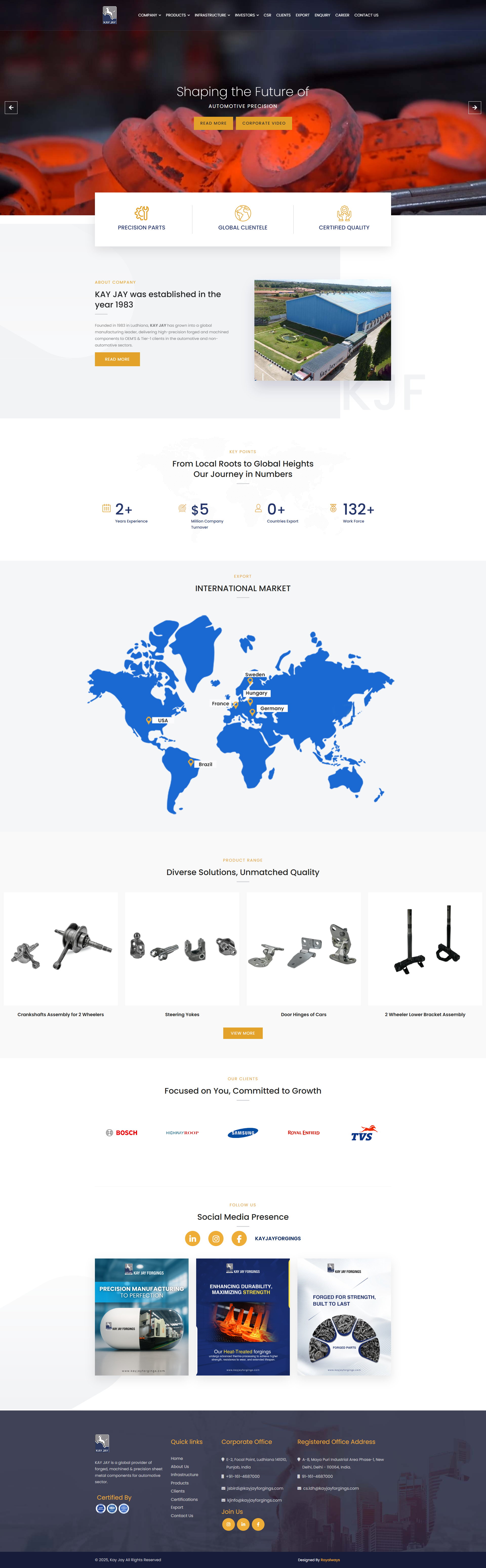 Aarti International website by Infosoft Network