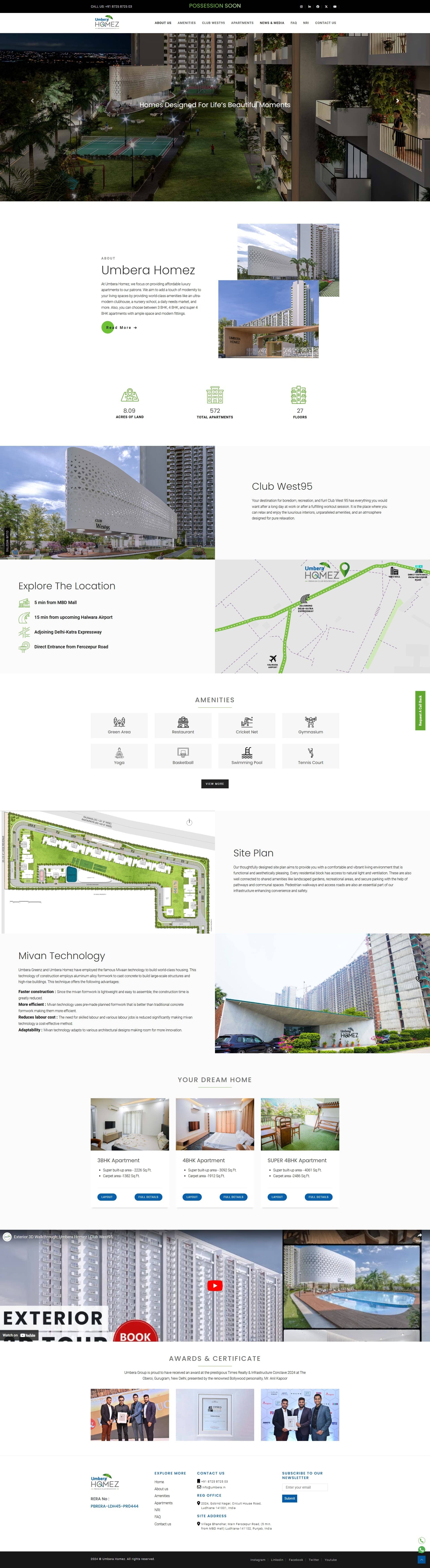 Umbera Homez website by Infosoft Network