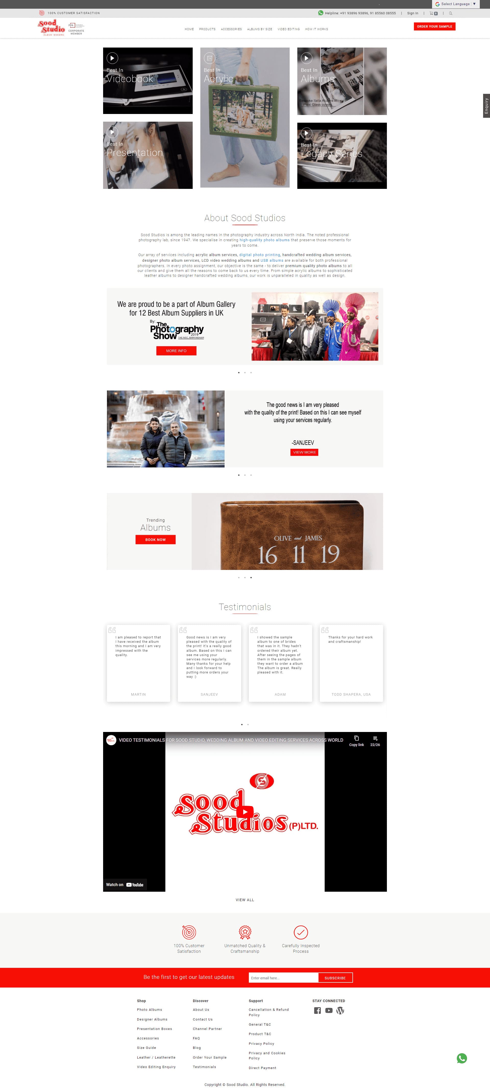 Sood Studio website by Infosoft Network