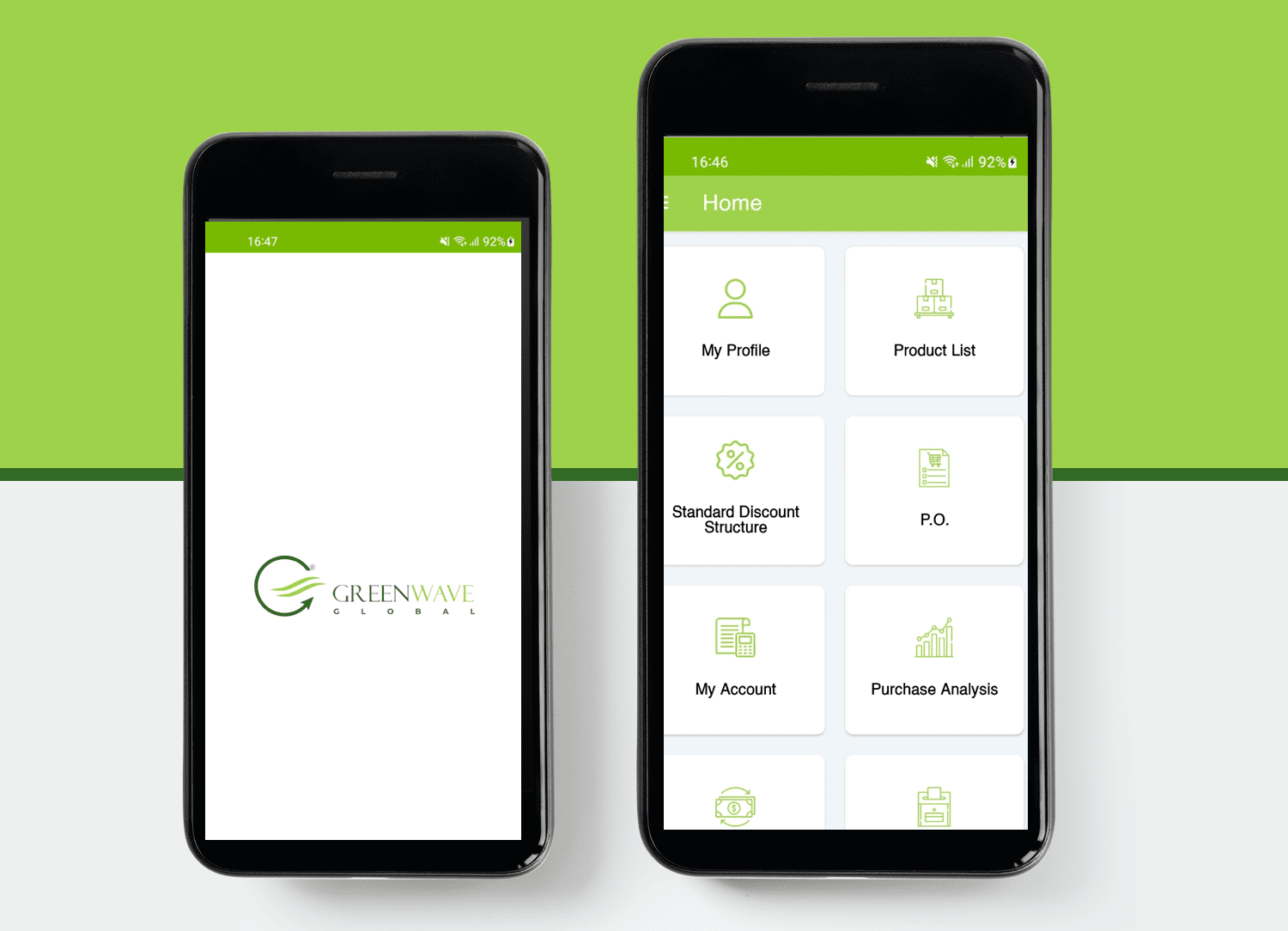 Green Wave mobile app by Infosoft Network
